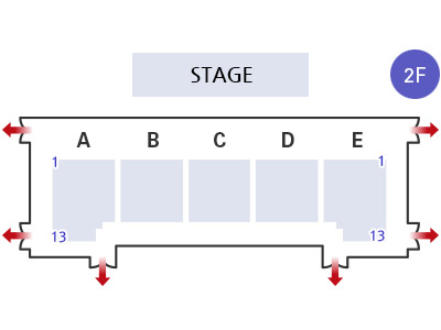 The Main Theater - 2F seating map