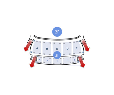 he Main Theater - 2/3F seating map