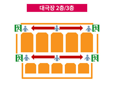 대극장 2/3층 좌석배치도